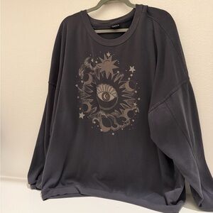 Torrid Gray Graphic Sweatshirt Oversized